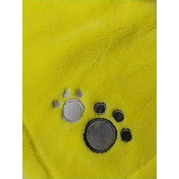 Baby Gear Plush Gray Bear Yellow Lovey Paw Prints - Picture 4 of 6